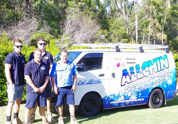 Repair man and a van of Allchin airconditioning & refrigeration — Air-Conditioning and Refrigeraion in Sunshine Coast, QLD Repair man and a van of Allchin airconditioning & refrigeration — Air-Conditioning and Refrigeraion in Sunshine Coast, QLD
