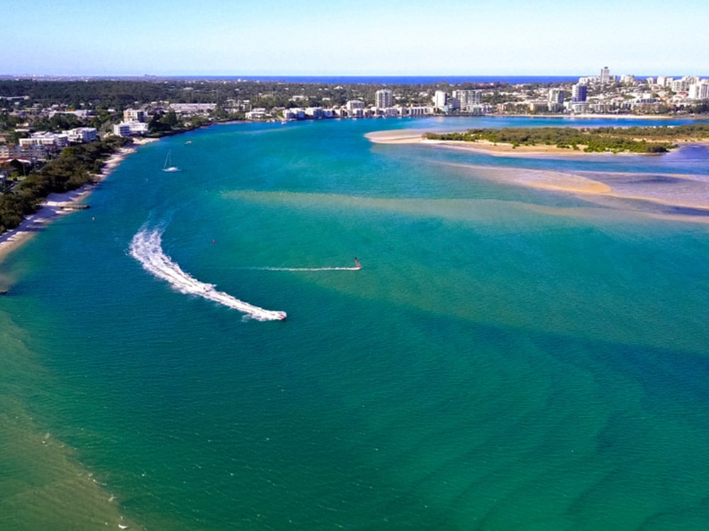 Aerial shot of Caloundra beach — Air-Conditioning and Refrigeration in Caloundra, QLD
