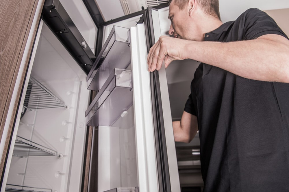 Refrigerator Replacing Inside Camper — Air-Conditioning and Refrigeration in Sunshine Coast, QLD