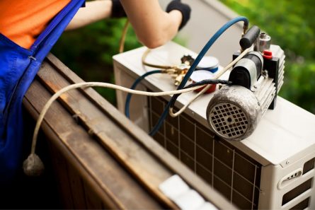 Air conditioning master preparing to install new air conditioner — Air-Conditioning and Refrigeration in Caloundra, QLD